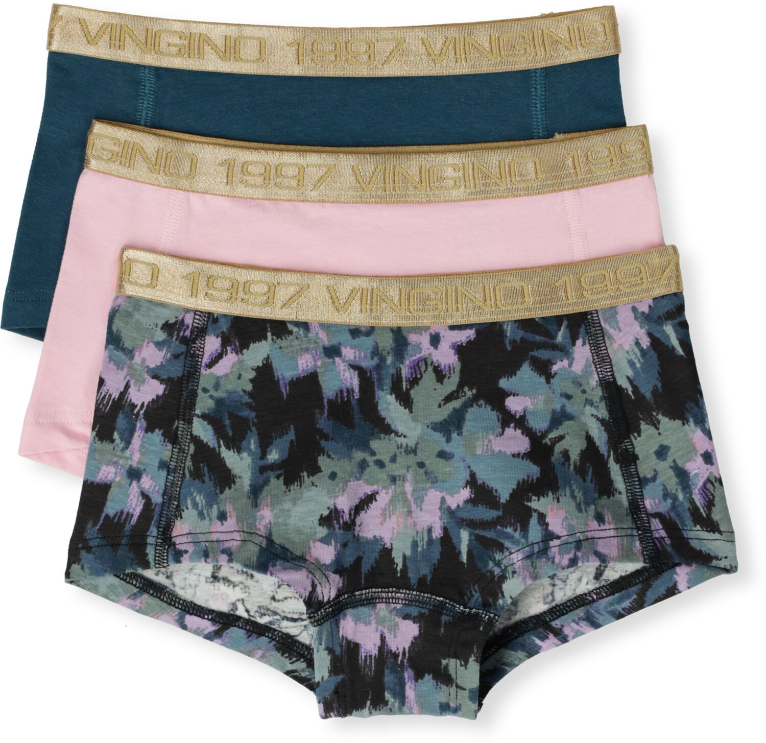 VINGINO Meisjes Nachtkleding G-244-6 Fancy Flower 3 Pack Blauw