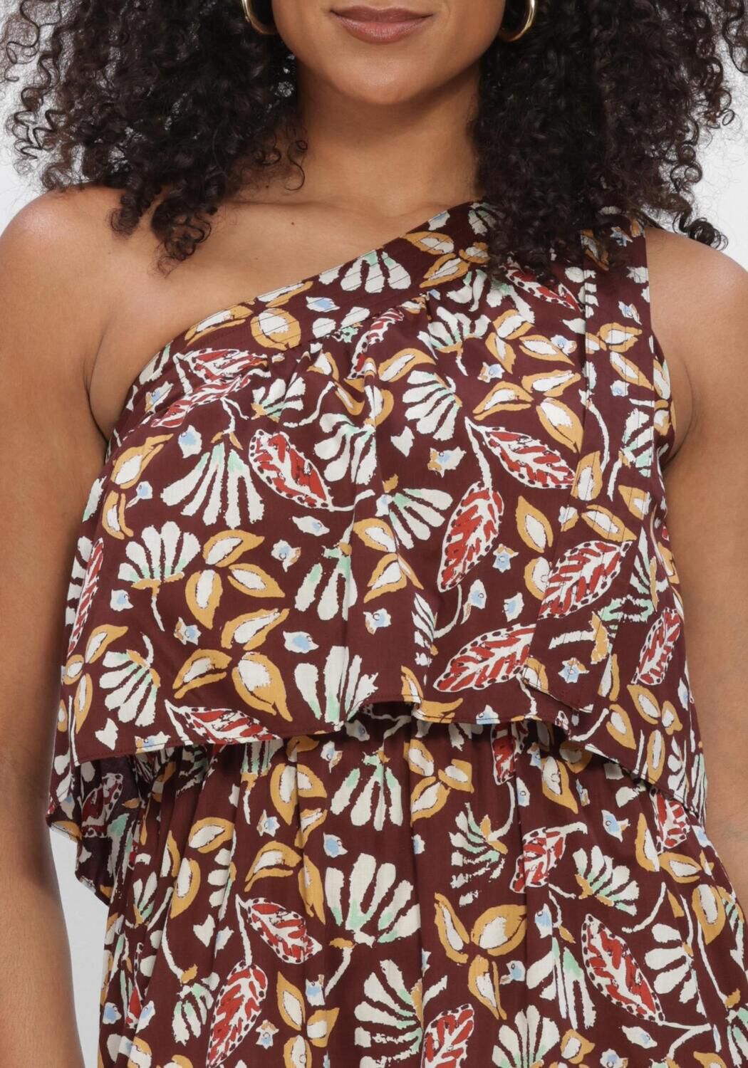 Bruine VANESSA BRUNO Maxi jurk CORA - large