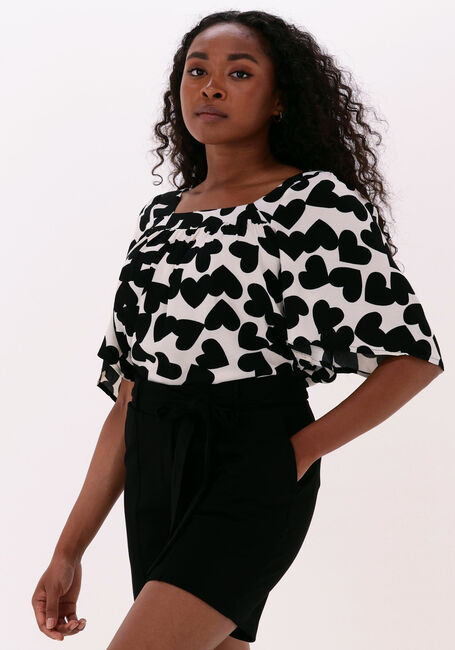 Zwarte JANSEN AMSTERDAM Blouses TOP SQUARE NECK - large