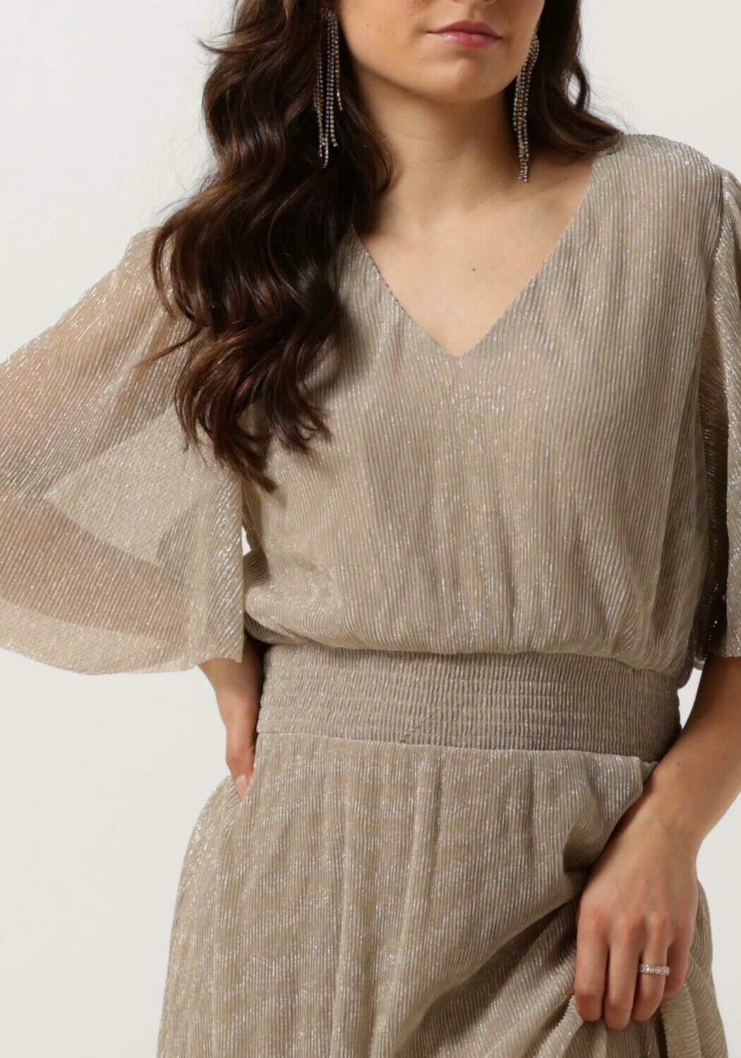 MINUS Dames Jurken Mavena V-neck Maxi Dress Beige