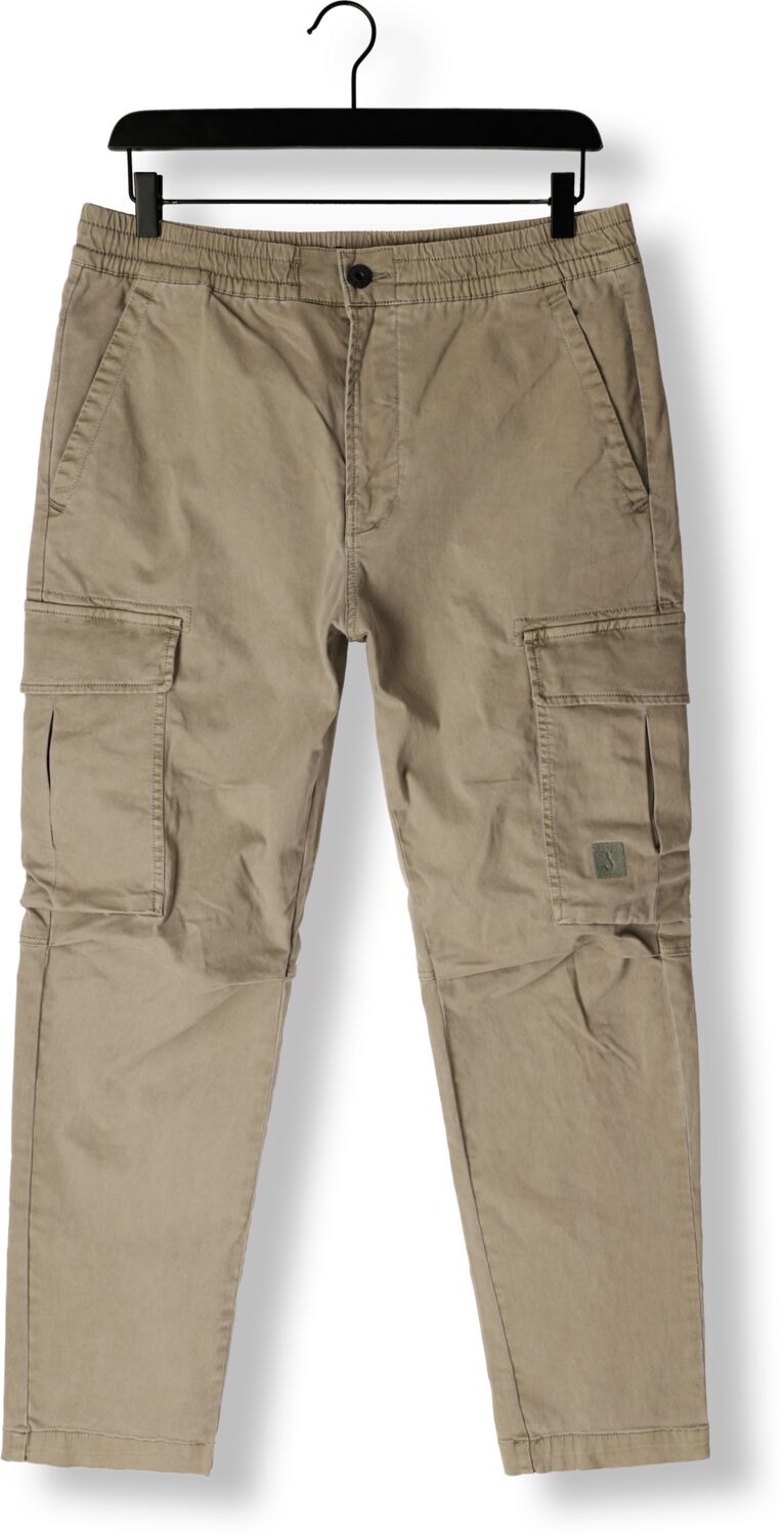BUTCHER OF BLUE Heren Broeken Tristan Slim Sateen Cargo Groen