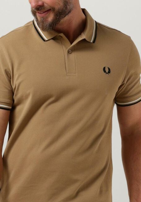 Khaki FRED PERRY Polo TWIN TIPPED FRED PERRY SHIRT - large