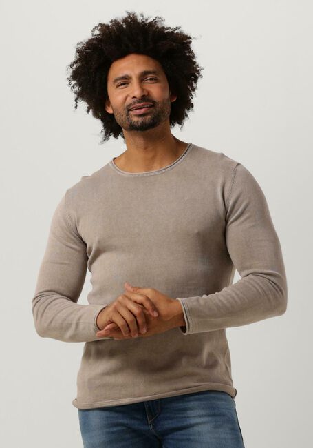 Zand PURE PATH Trui FLAT KNITTED SHIRT WITH SMALL LOGO ON CHEST - large