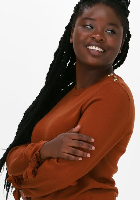 Cognac FABIENNE CHAPOT Trui MOLLY BOW PULLOVER - large