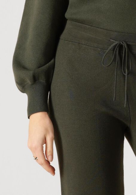 Donkergroene MSCH COPENHAGEN Wijde broek MSCHTHAMIRA PANTS - large