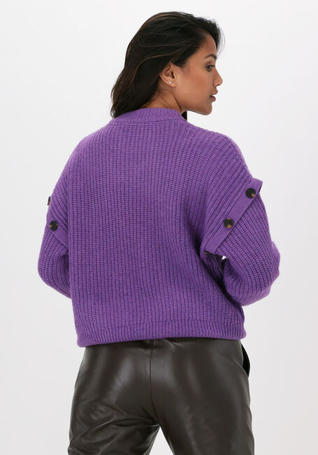 Paarse CO'COUTURE Trui ROWIE BUTTON KNIT - large