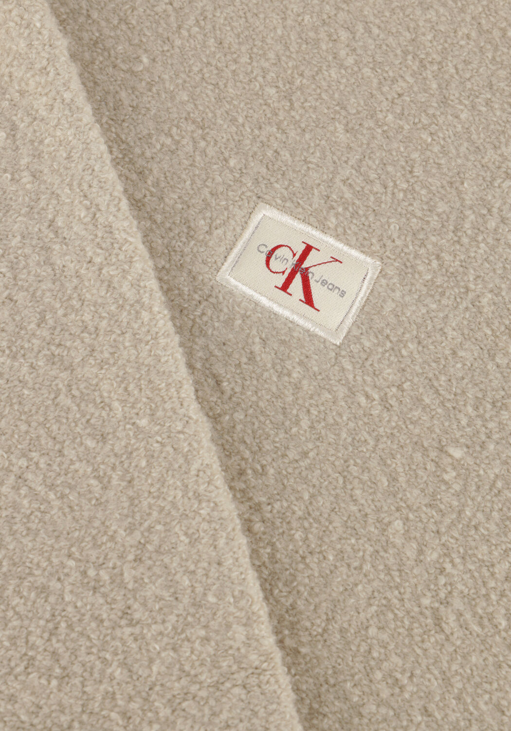 Beige CALVIN KLEIN Trui BOUCLE BOXY SWEATER - large