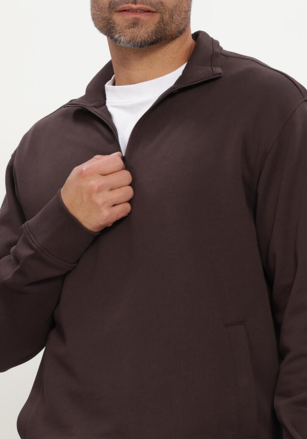 Bruine BOSS ORANGE Sweater ZE SMALLZIP - large