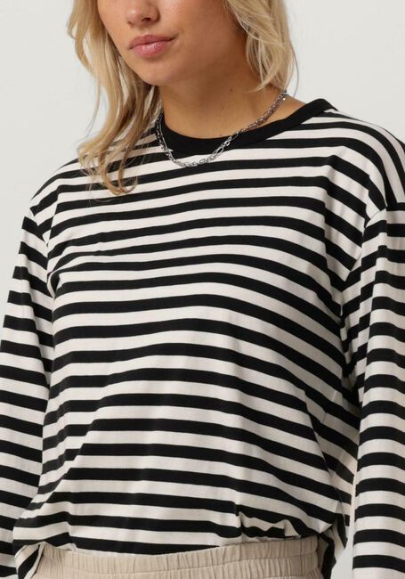 Zwarte MODSTRÖM Tops & T-shirts HELLENMD LS STRIPE T-SHIRT - large