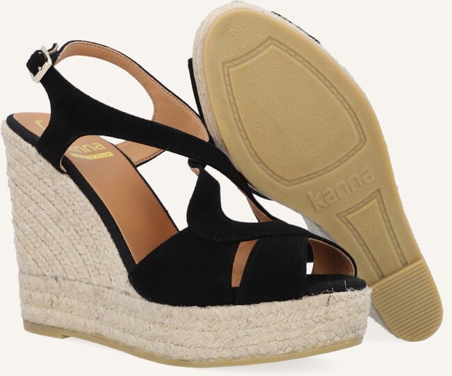 Zwarte KANNA Platte sandalen SOFIA Zwarte KANNA Platte sandalen SOFIA - large