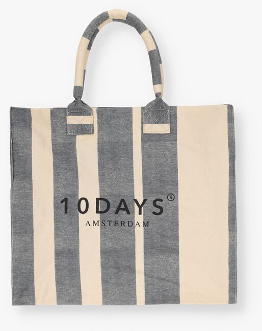 Beige 10DAYS Shopper CANVAS BAG STRIPES - large