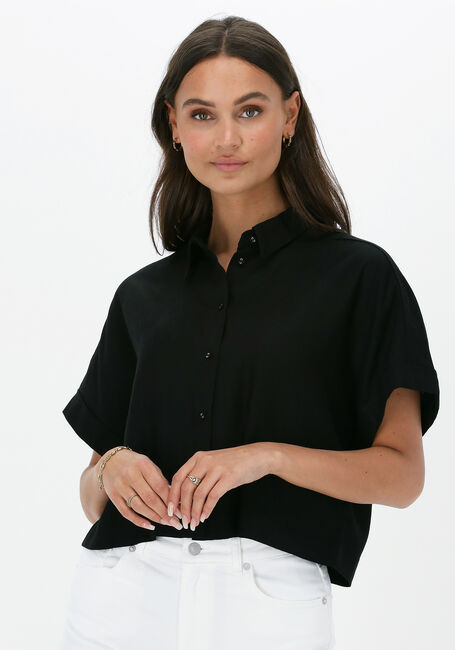 Zwarte SELECTED FEMME Blouses SLFGULIA SS CROPPED SHIRT - large