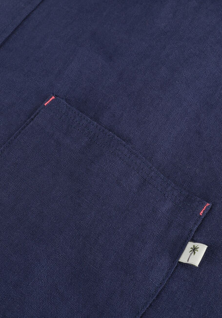 Donkerblauwe SCOTCH & SODA Casual overhemd REGULAR FIT GARMENT-DYED LINEN SHORTSLEEVE SHIRT - large