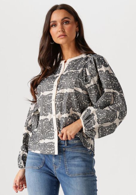 Ecru SUMMUM Blouses LONGSLEEVE BOUSE TILE EMBROIDERY - large