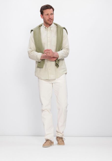 Groene BARBOUR Casual overhemd CRESSWELL SEERSUCKER - large