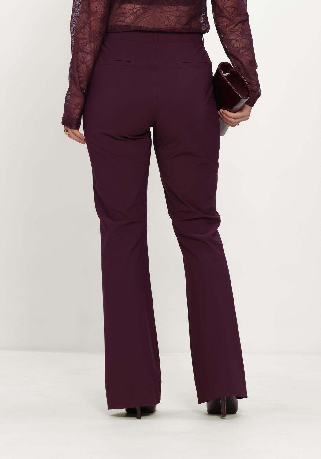 Bordeaux STUDIO ANNELOES Pantalon FLAIR BONDED TROUSERS - large