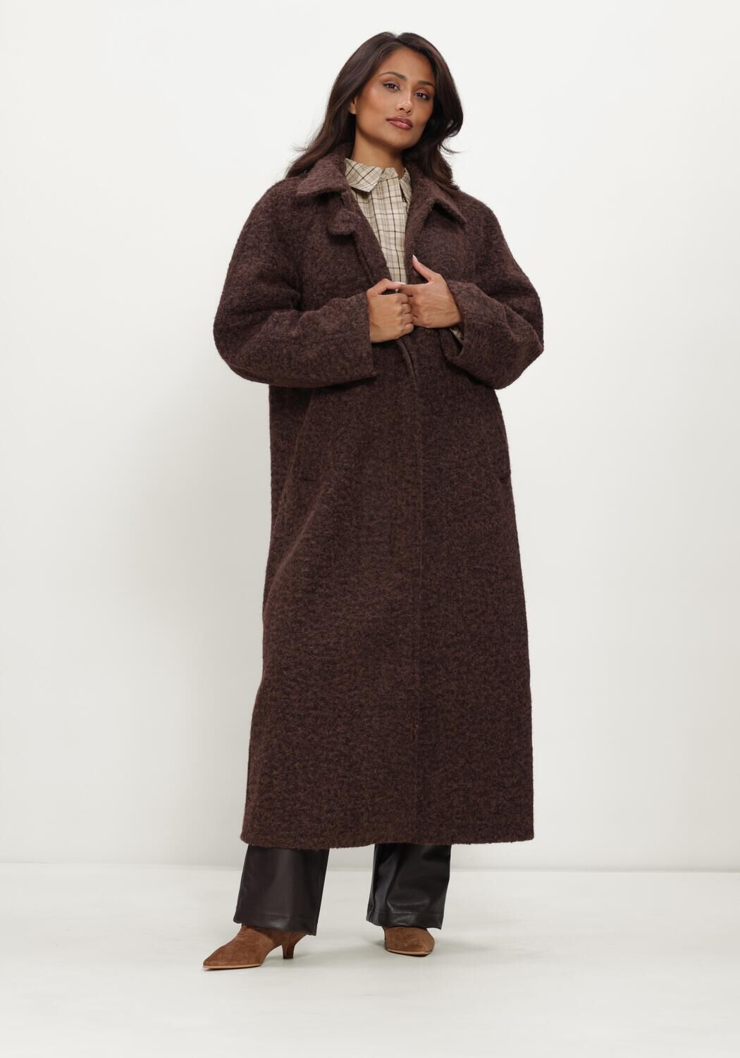 OBJECT Dames Jassen Objcelina Midi Coat Bruin