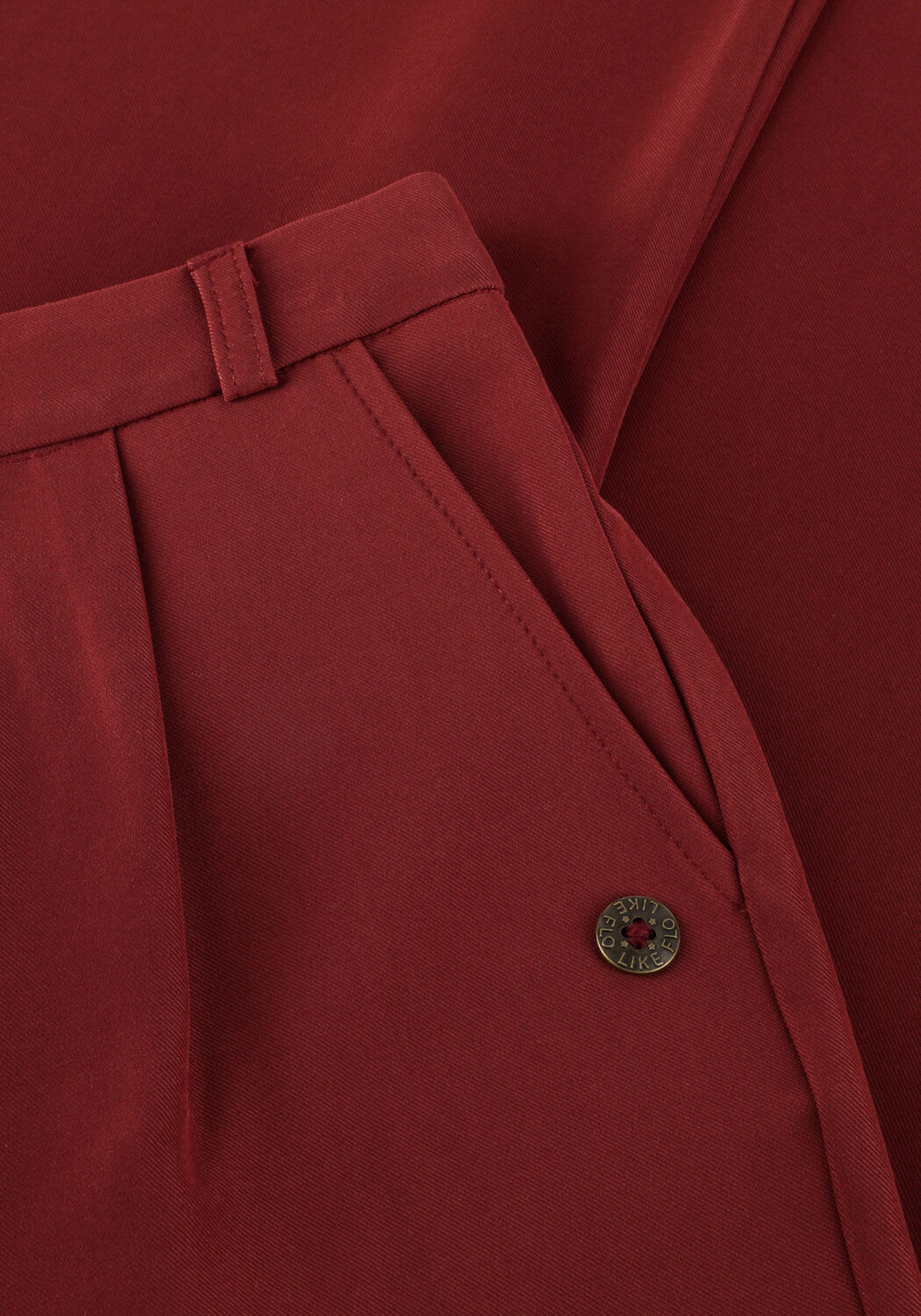 Bordeaux LIKE FLO Wijde broek FAB FLO PANTALON - large