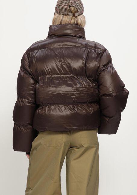 Bruine NEO NOIR Gewatteerde jas RHEA SHINY PUFFER JACKET - large