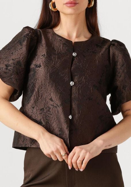 Bruine NEO NOIR Blouses AISA BROCADE BLOUSE - large