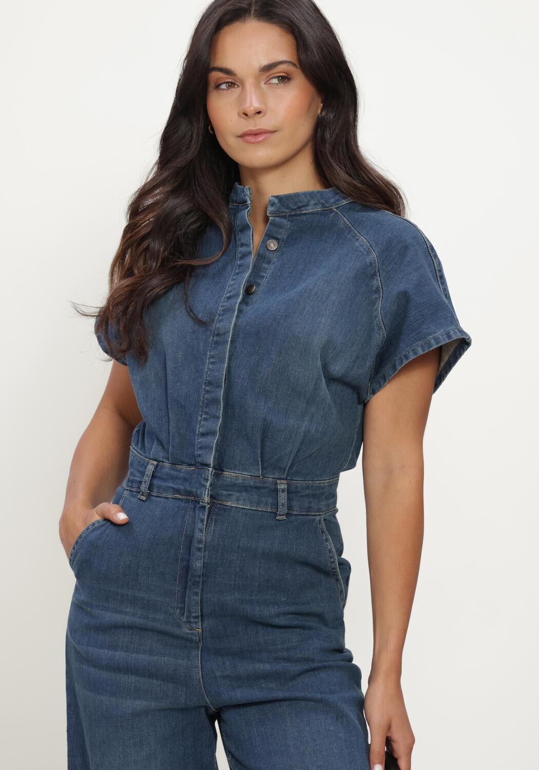 Blauwe EST'SEVEN Jumpsuit HALEY JUMPSUIT DENIM - large