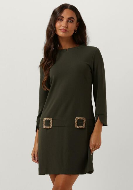 Donkergroene ANA ALCAZAR Mini jurk DRESS LEO BUCKLE - large