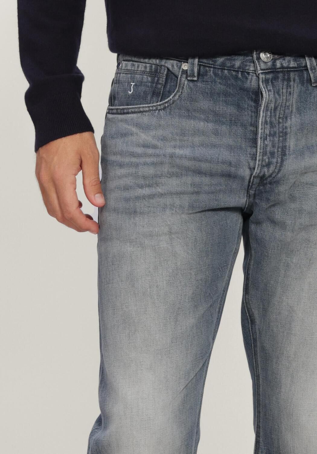 Blauwe BUTCHER OF BLUE Straight leg jeans STOCKTON STRAIGHT FOG DENIM - large