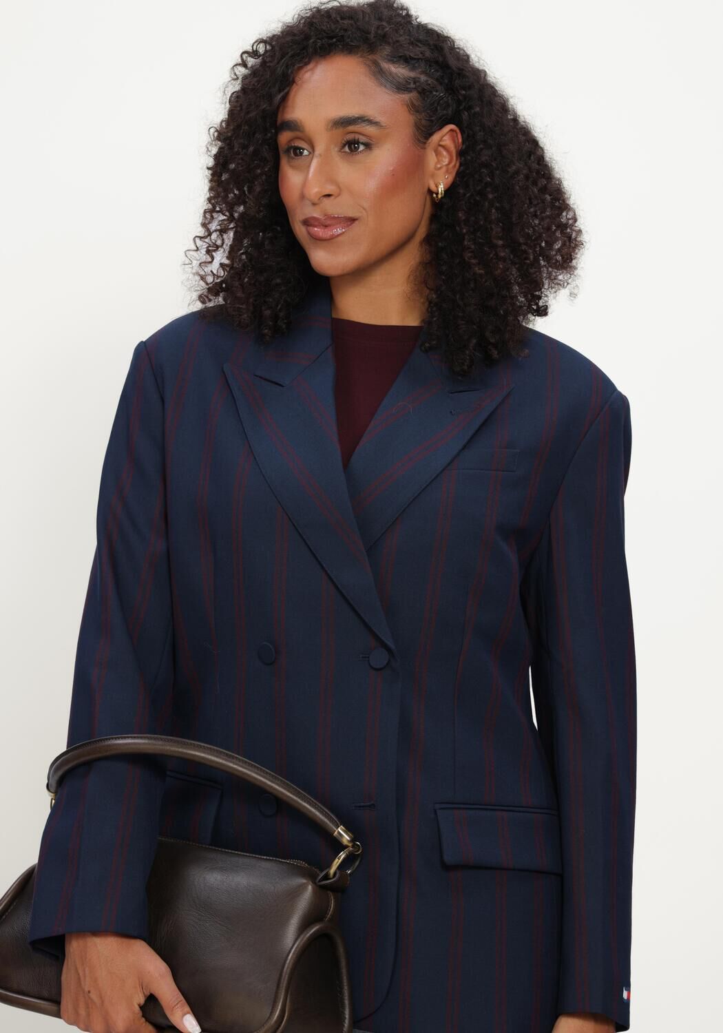 Donkerblauwe TOMMY JEANS Blazer TJW COLLEGIATE BLAZER - large