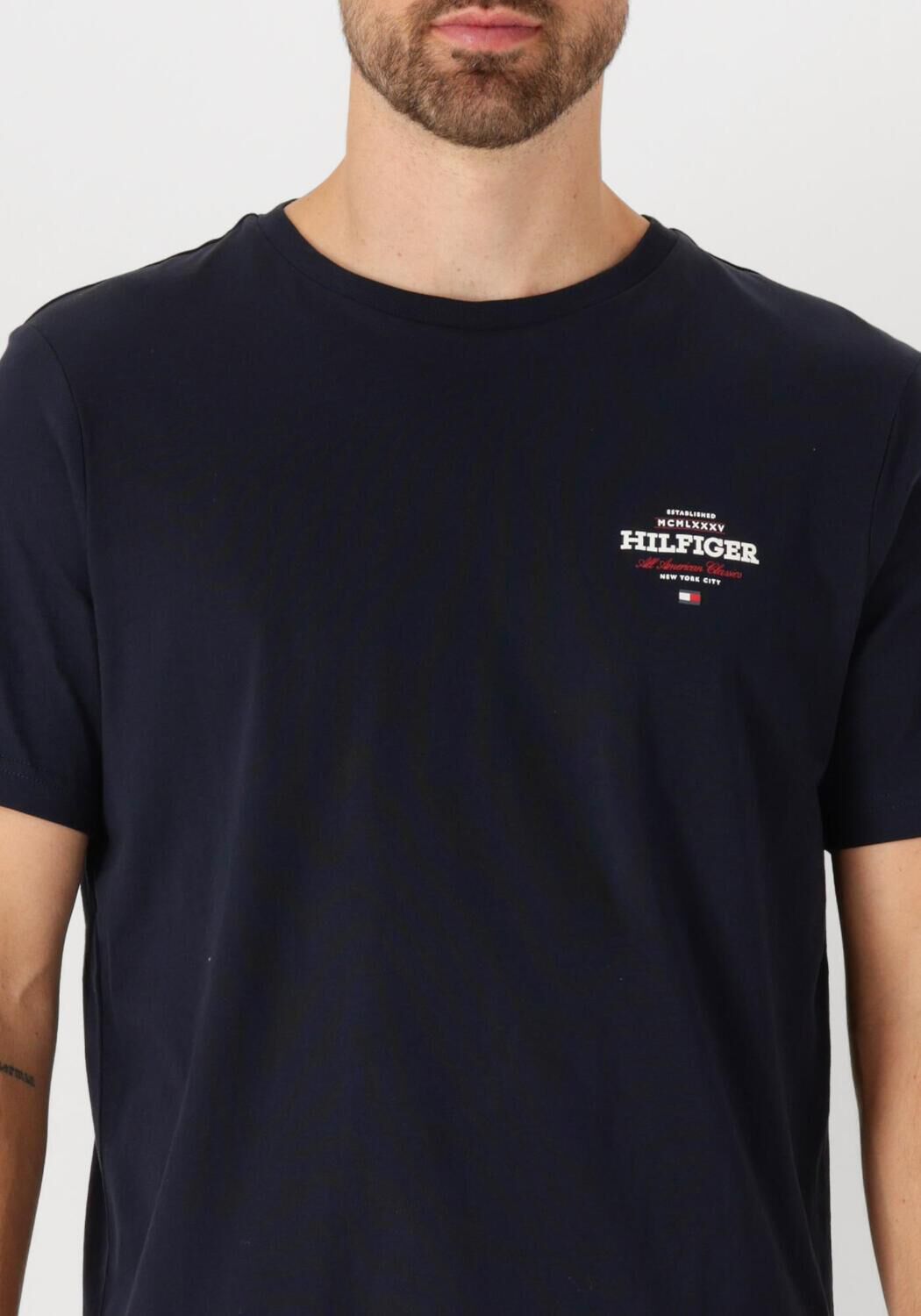 TOMMY HILFIGER Heren Polo's & T-shirts Monotype All American Tee Blauw
