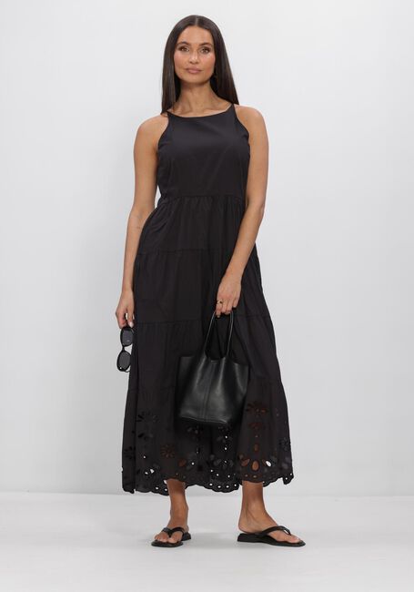 Zwarte Y.A.S. Jurken YASLINE STRAP LONG DRESS - large