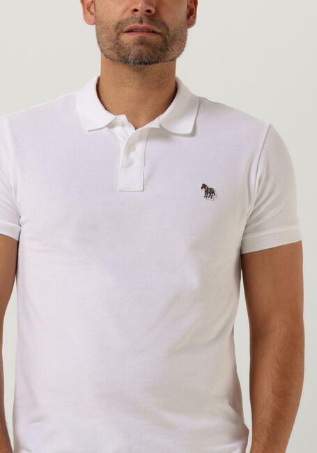 Witte PS PAUL SMITH Polo MENS SLIM FIT SS POLO SHIRT ZEBRA - large
