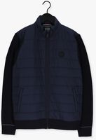 Blauwe SCOTCH & SODA Gewatteerde jas PADDED JACKET WITH KNITTED SLEEVE AND BACK PANEL