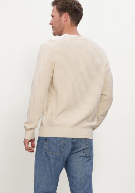 Beige TOMMY HILFIGER Trui PIMA CTN CASH STRUCTURE CREWNECK - large