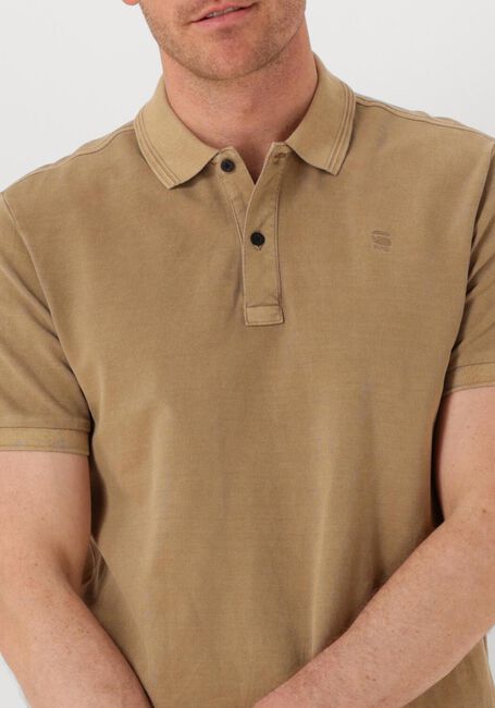 Beige G-STAR RAW Polo DUNDA OVERDYED SLIM POLO S\S - large
