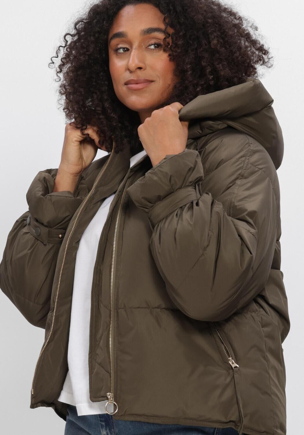 Khaki WITHBLACK Gewatteerde jas WBLKYLIE REAL DOWN JACKET - large