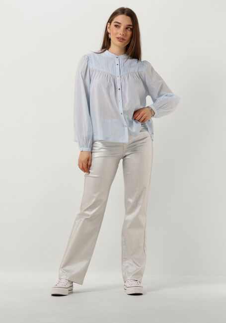 Lichtblauwe SCOTCH & SODA Blouses SHIRT WITH PIN TUCK YOKE AND GATHERING - large