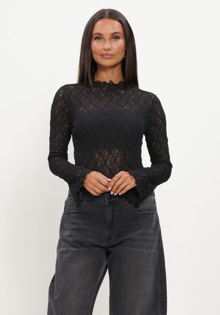 Zwarte MY ESSENTIAL WARDROBE Blouses MWETTA TURTLENECK BLOUSE - large