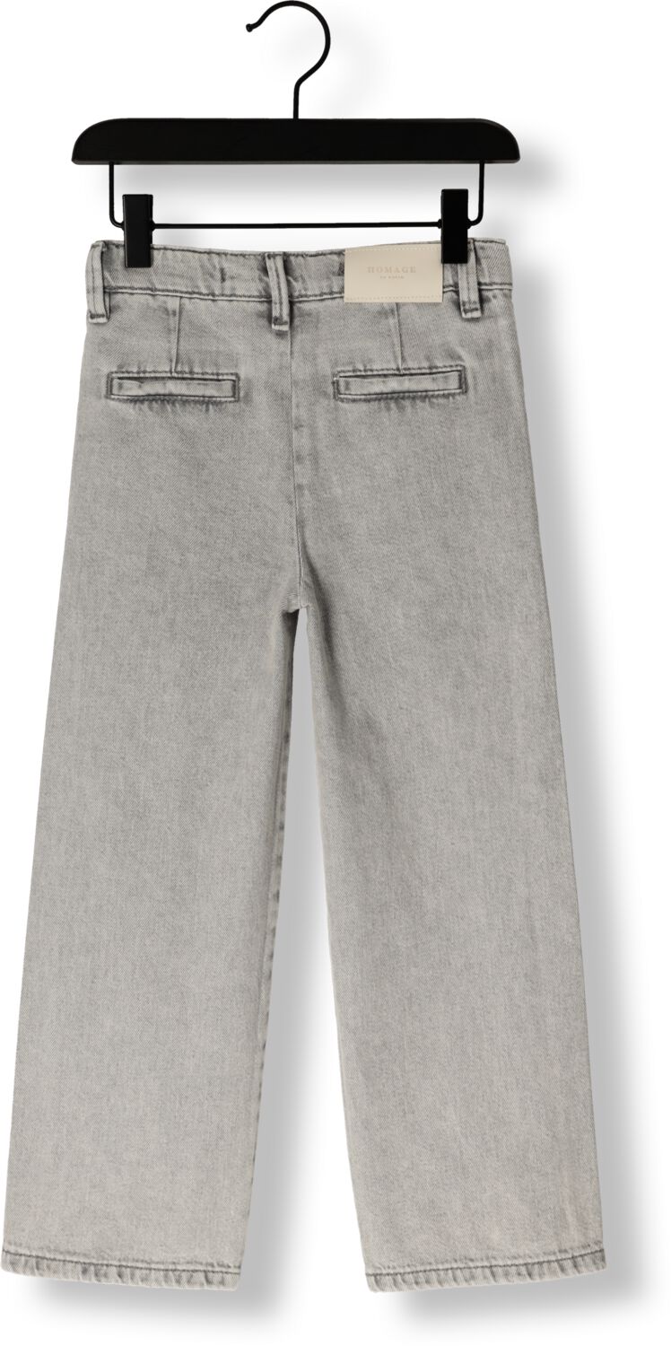 HOMAGE Meisjes Jeans Pleated Jeans Lichtgrijs