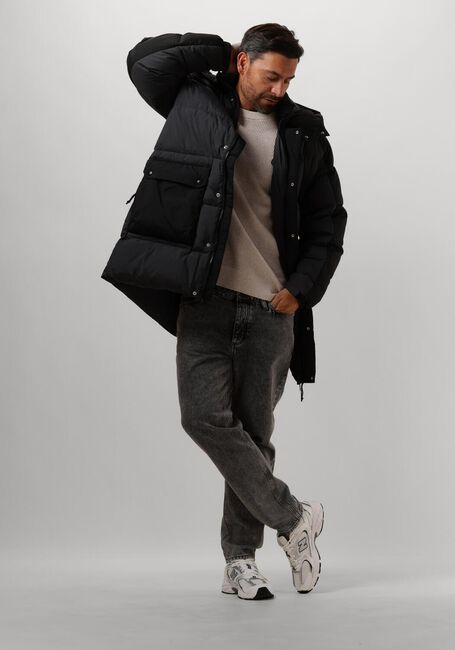 Zwarte TOMMY JEANS Gewatteerde jas TJM TWO TONE PARKA - large