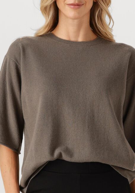 Taupe KNIT-TED Trui MER - large