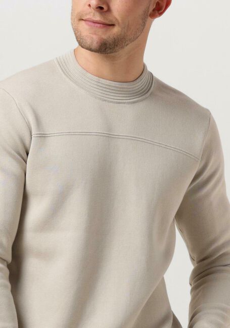 Beige CAST IRON Trui MOCK NECK COTTON MODAL MOCKNECK - large