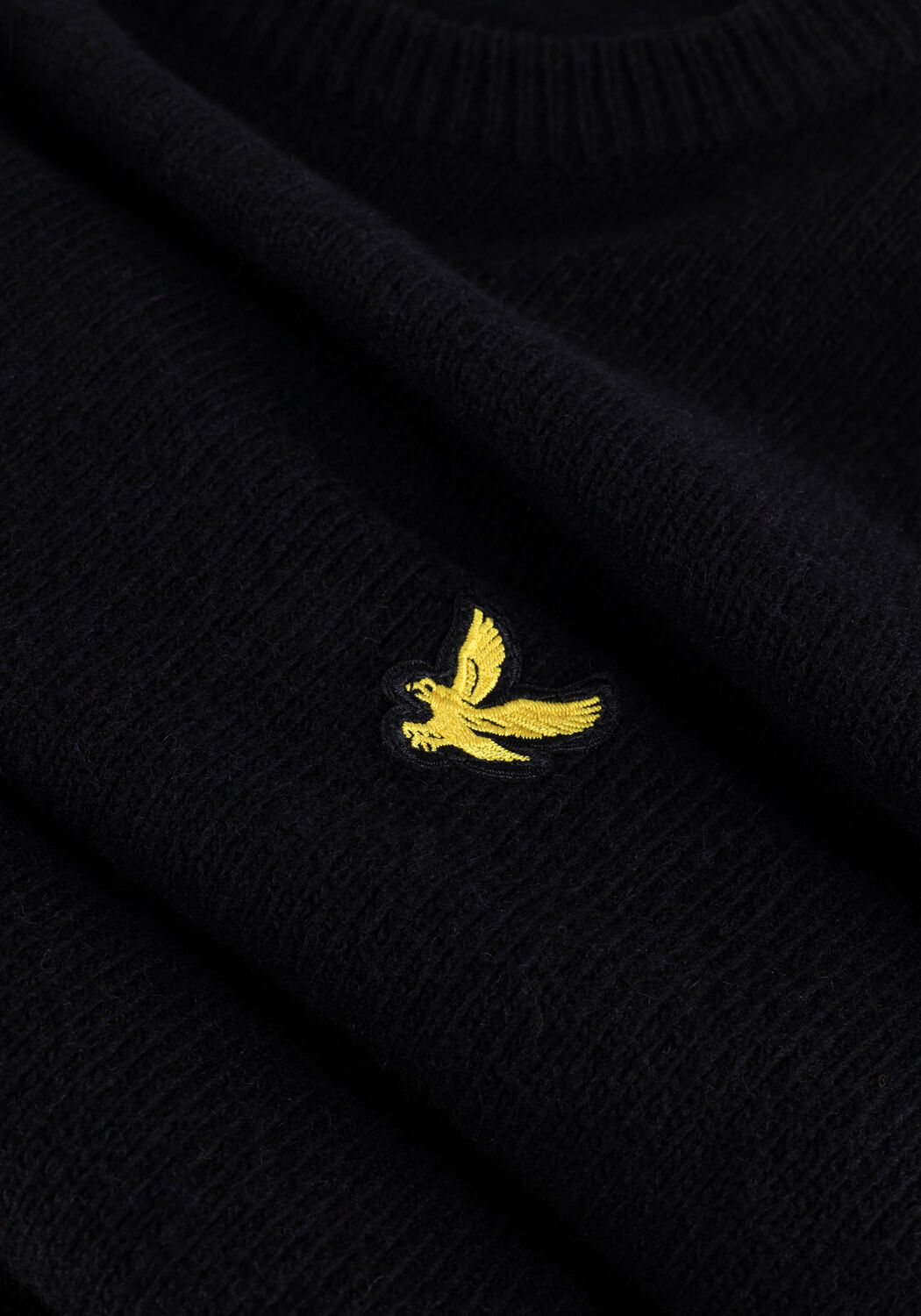 Zwarte LYLE & SCOTT Trui CREW NECK LAMBSWOOL BLEND JUMPER - large