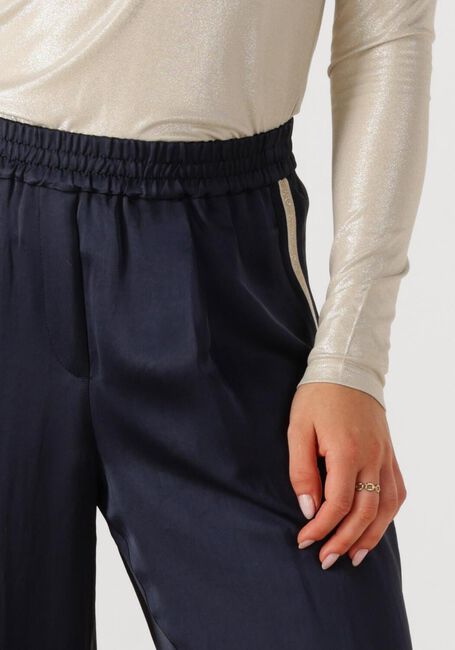 Donkerblauwe SUMMUM Pantalon TROUSERS HEAVY SILKY TOUCH - large