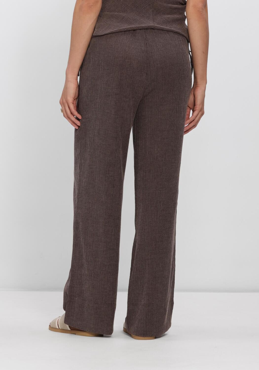 Bruine Y.A.S. Broeken YASIBELA HW PANTS - large