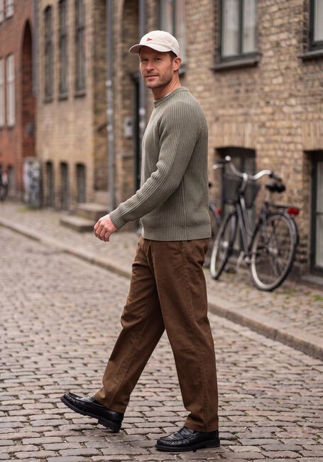 Groene FOR&Eacute;T Trui DELTA WOOL RIB KNIT - large
