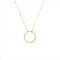 Gouden ALLTHELUCKINTHEWORLD Ketting FORTUNE NECKLACE DOTTED CIRCLE - medium