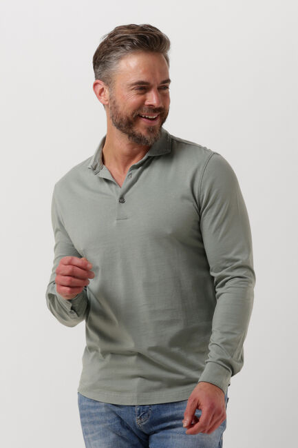 Groene PROFUOMO Polo POLO LONG SLEEVE LS - large