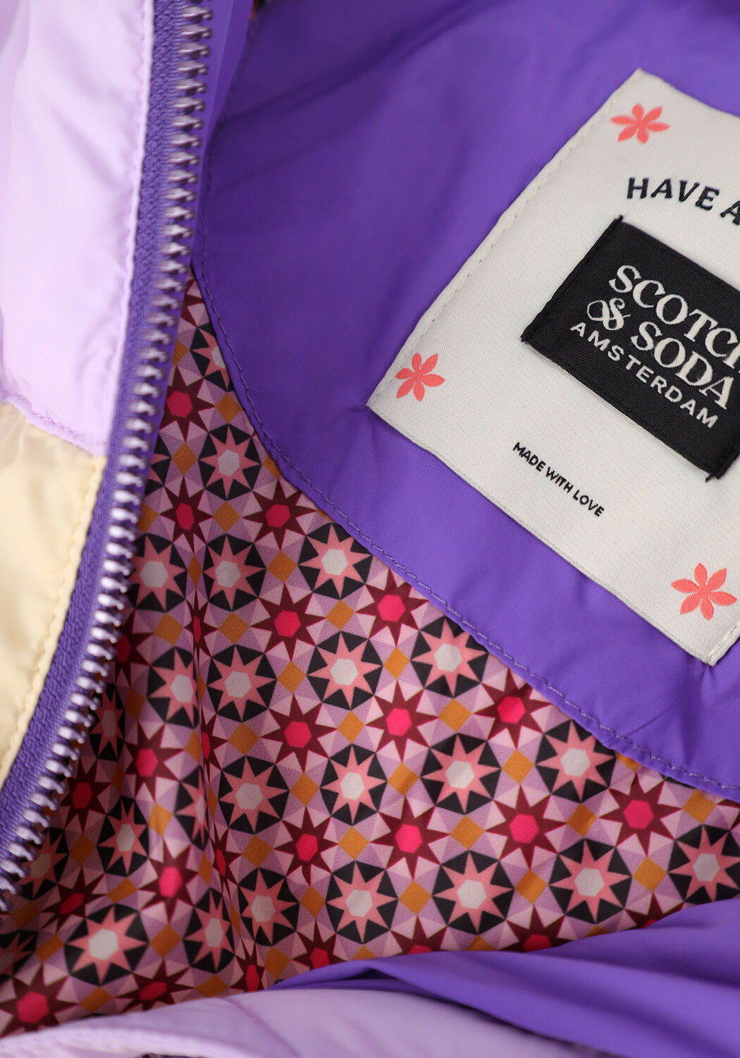 Paarse SCOTCH & SODA Gewatteerde jas 168038-22-FWGM-A10 - large