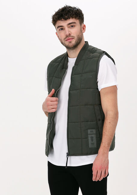 Groene G-STAR RAW Bodywarmer MEEFIC SQR QUILTED VEST - large