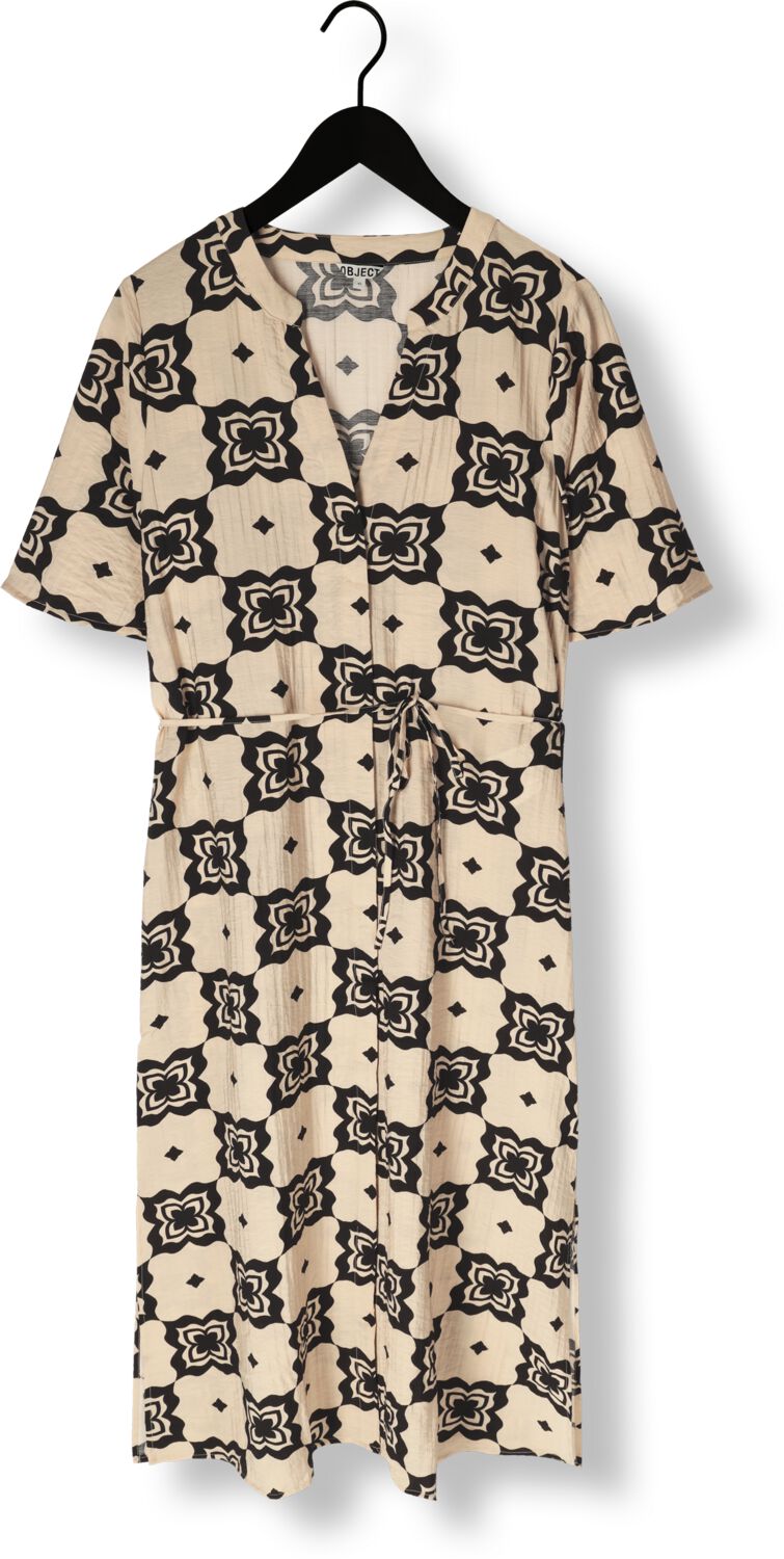 OBJECT Dames Jurken Objella Re 2 4 Midi Dress 138 Beige